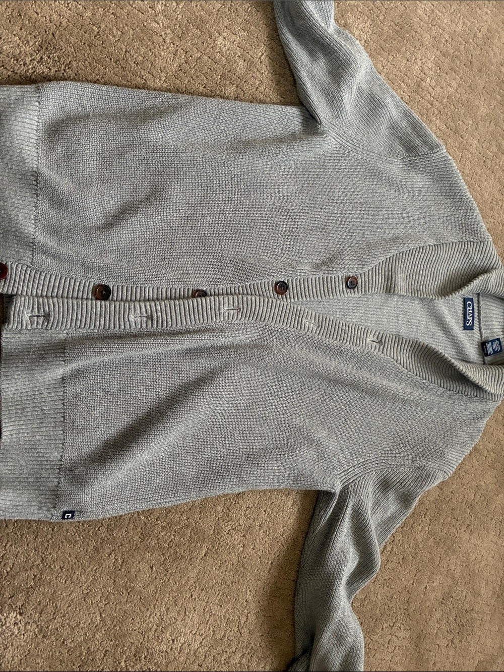 Ralph Lauren Men's Light Gray Shawl Cardigan